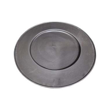 Prato preto grande de plástico